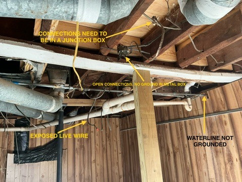 Annotated existing wiring conditions