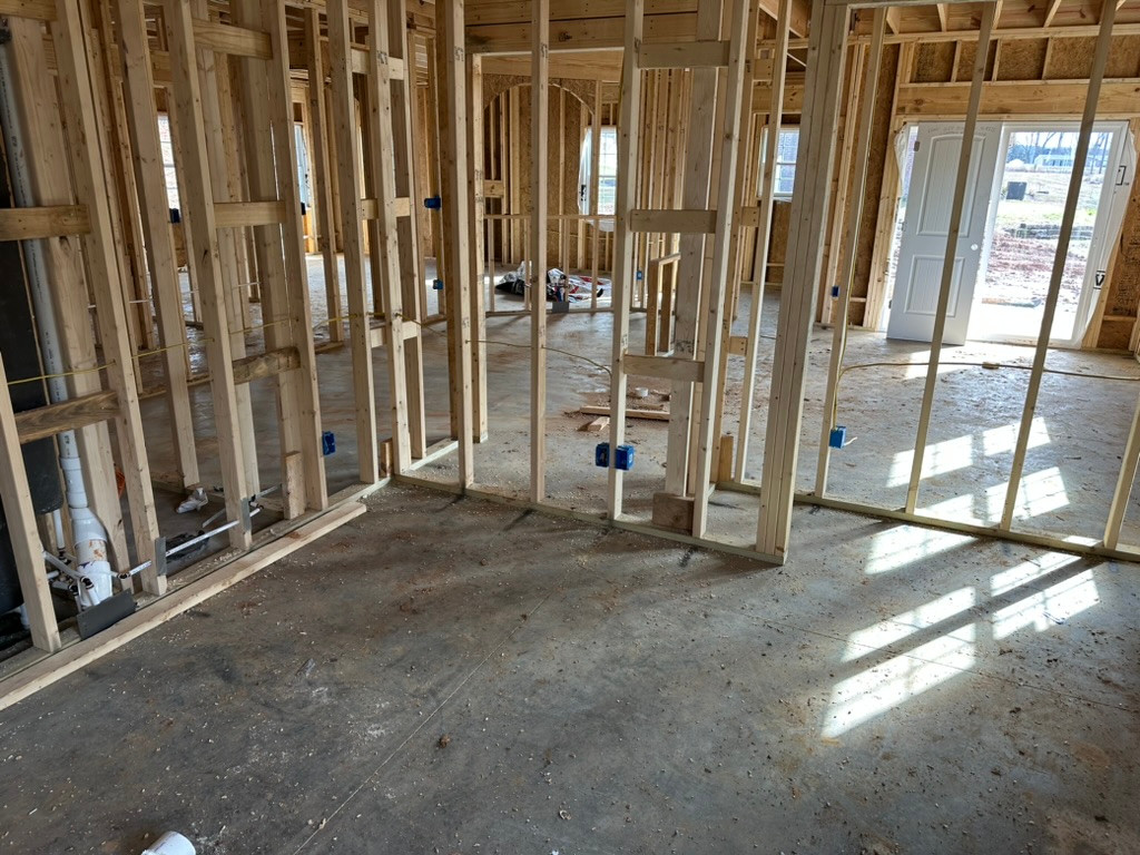 Room framing and electrical rough-in